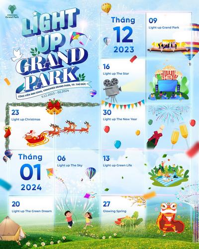 Light Up Grand Park – Rực rỡ mùa lễ hội cuối năm tại Vinhomes Grand Park