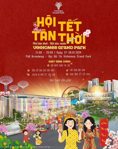 Rộn ràng hội tết tân thời tại Vinhomes Grand Park